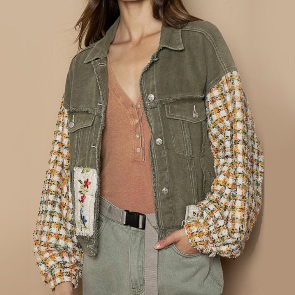*NEW* POL Olive Embroidered Jacket - Picture 3 of 12